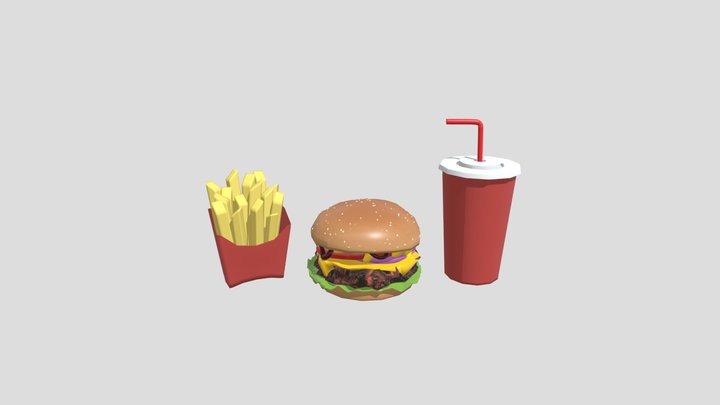 Burger, Drink, & Fries