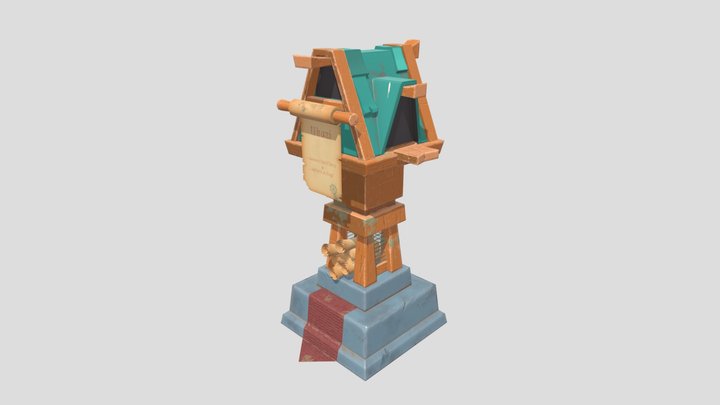 Post birdhouse 3D Model