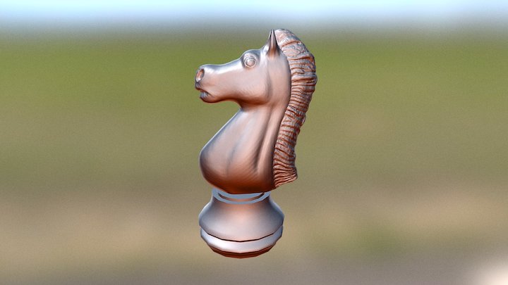 Knight Chess Piece 3D Model