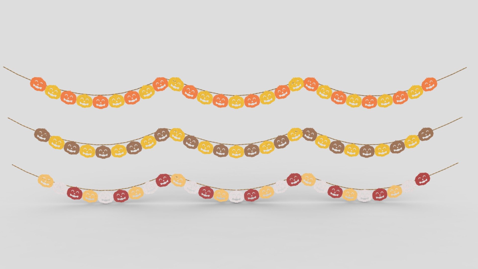 Pumpkin Garlands - Buy Royalty Free 3D model by Sebastian.BA [eb9699d ...