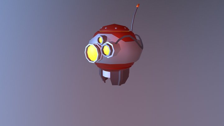 Turret Bot Anim 3D Model