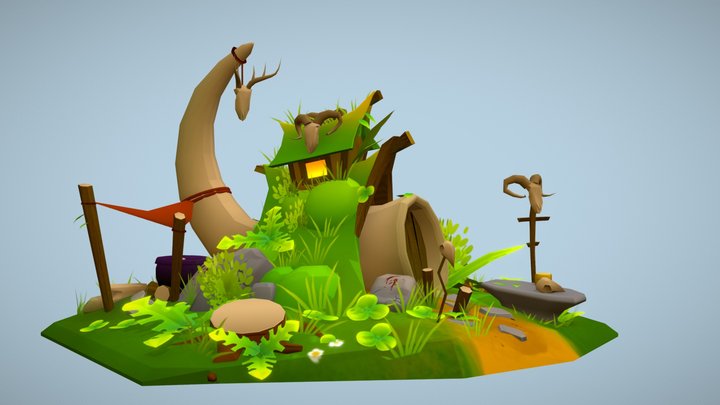 Viking shaman hut 3D Model