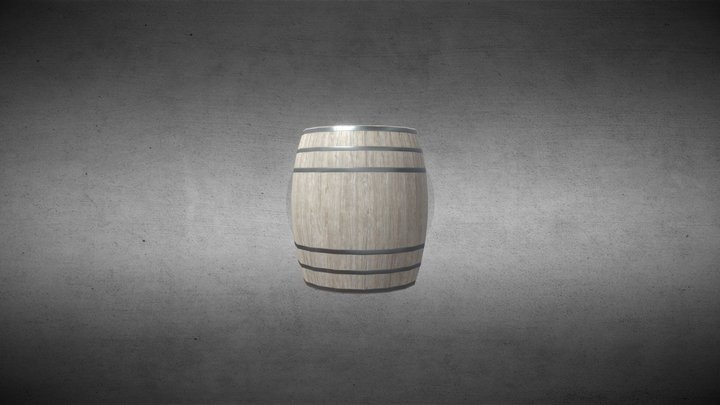 NEW Wine barrel (low-poly) 3D Model