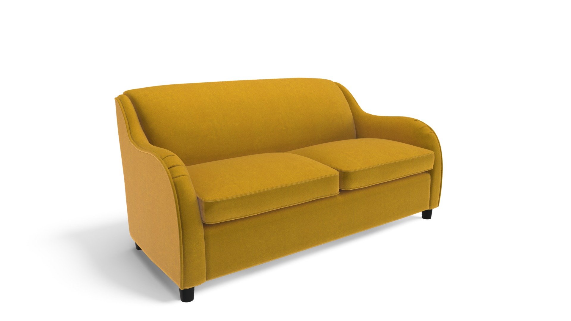 Helena Sofabed, Plush Turmeric Velvet