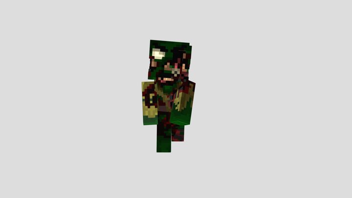 Zombie Enemy Walk Animation 3D Model
