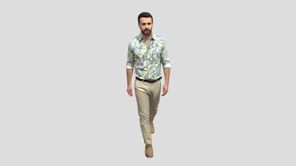 Floral Button-Down with Khaki Chinos