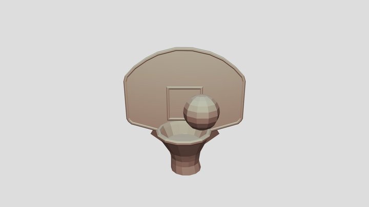 Board Game Piece - Basketball Hoop 3D Model
