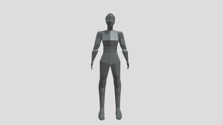 Low Poly Mannequin Free 3D Model