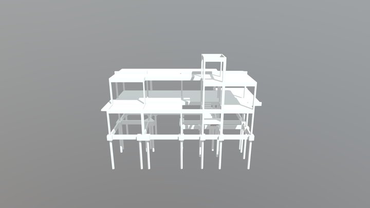 Projeto Estrutural - Residência Unifamiliar 3D Model