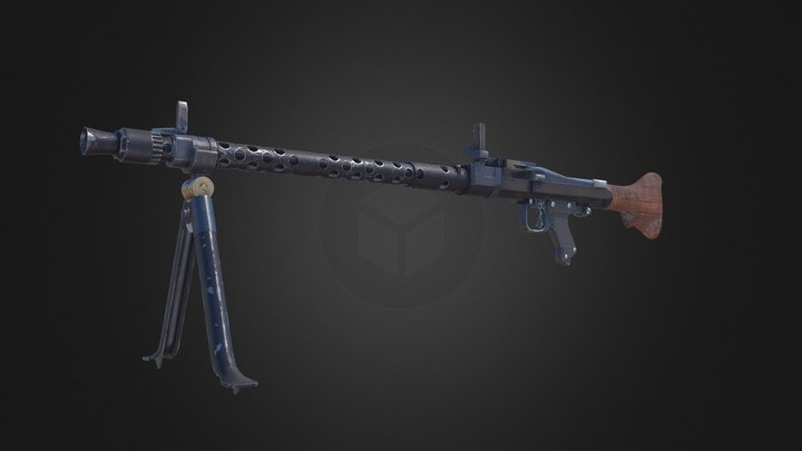 The Maschinengewehr 34, or MG 34. 3D Model