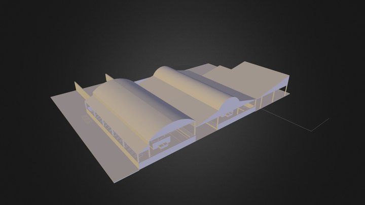 cow shed 3D Model