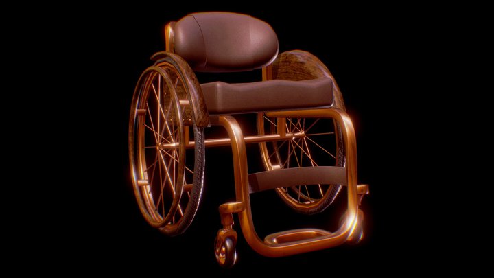 Bespoke Wheelchair [unsubdivided] 3D Model