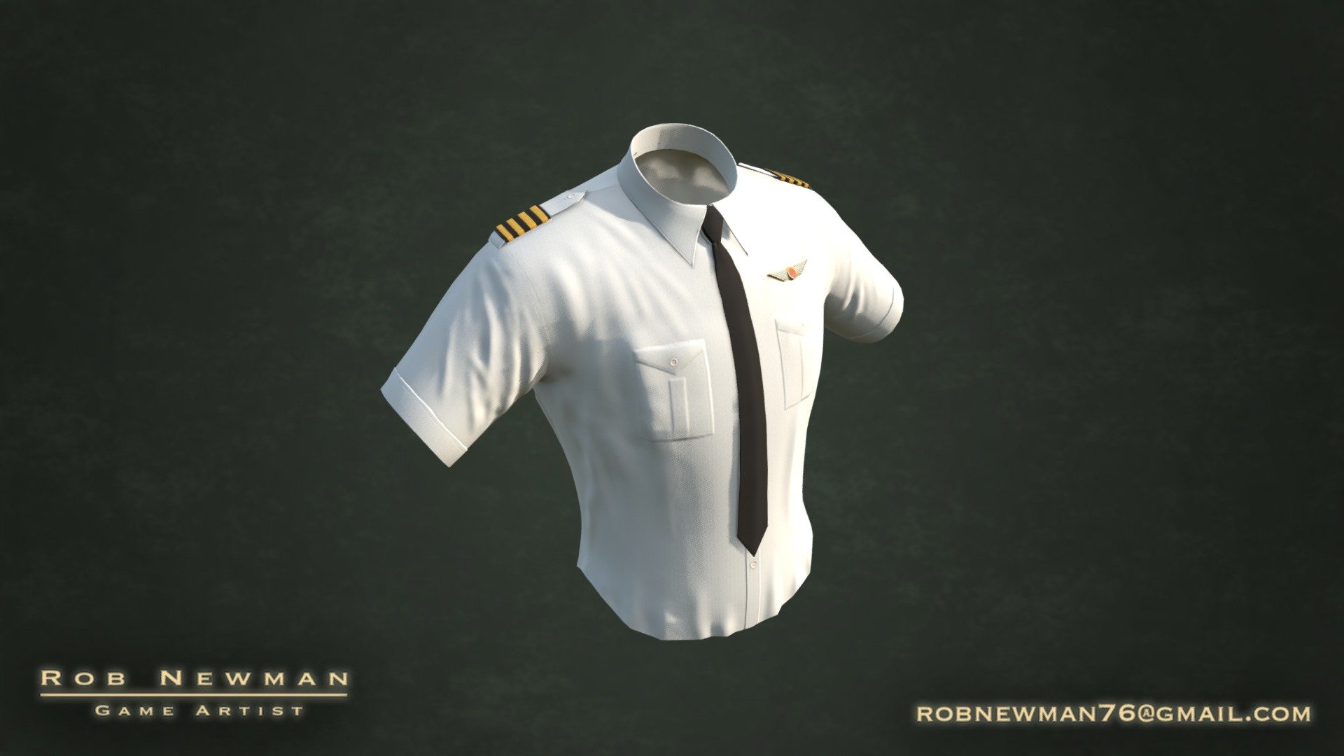 Pilot Shirt Clothing Prop (Game Resolution) - Download Free 3D model by  robnewman76 (@robnewman76) [eba426d]