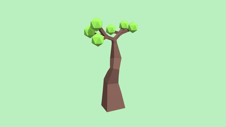 Low-Poly Tree 3D Model