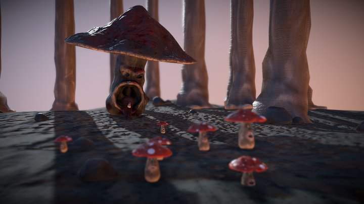 Monster garden - Malevolent mushroom 3D Model