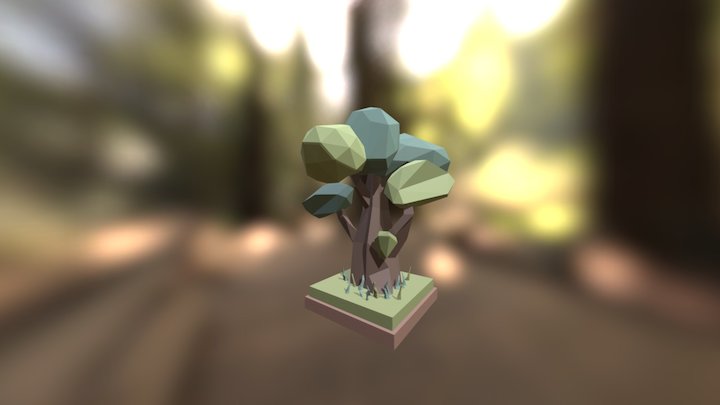 Low Poly Tree1 3D Model