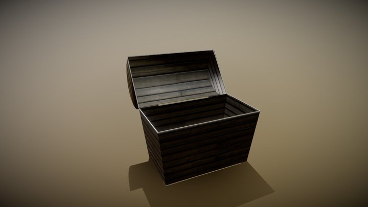 Simple Wooden Chest (test) 3D Model