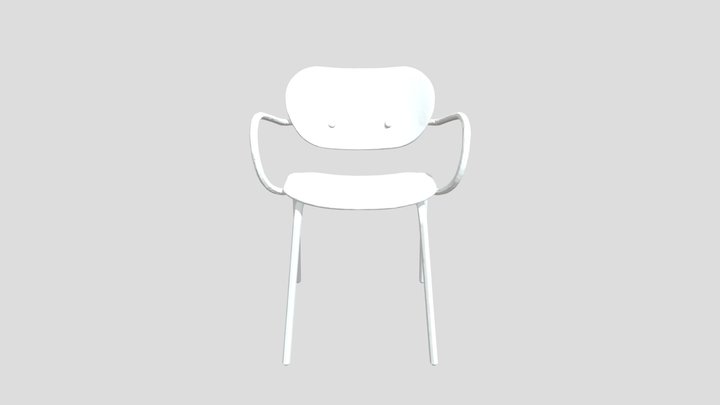Modern Brown Chair 3D Model