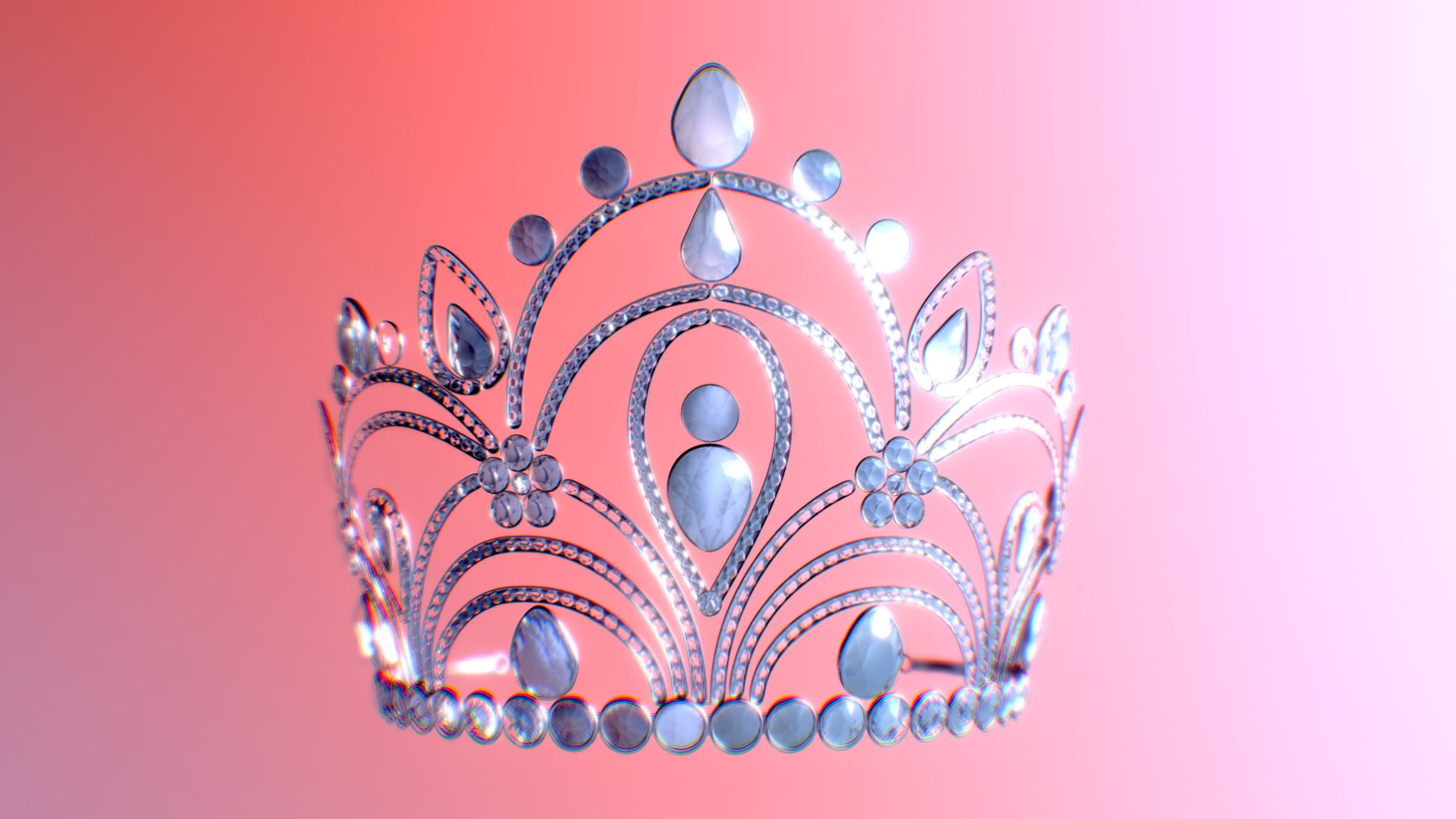 3D model Tiara - This is a 3D model of the Tiara. The 3D model is about a blue and silver crown.