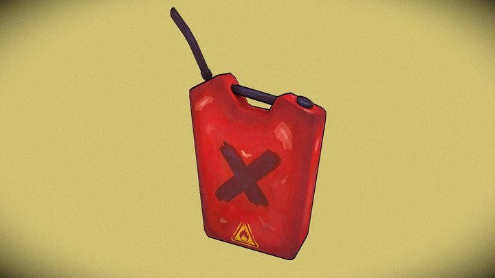 Lowpoly Gas Can 3D Model