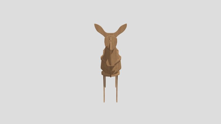 Plywood Deer Indoor Decoration – Gratis 3D-model STL
