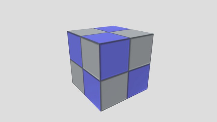 Test UV Cube 3D Model