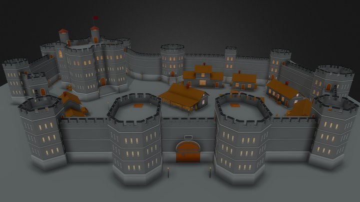 Medieval castle 3D Model