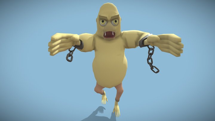Animated Monster Gorilla Character 3D Model