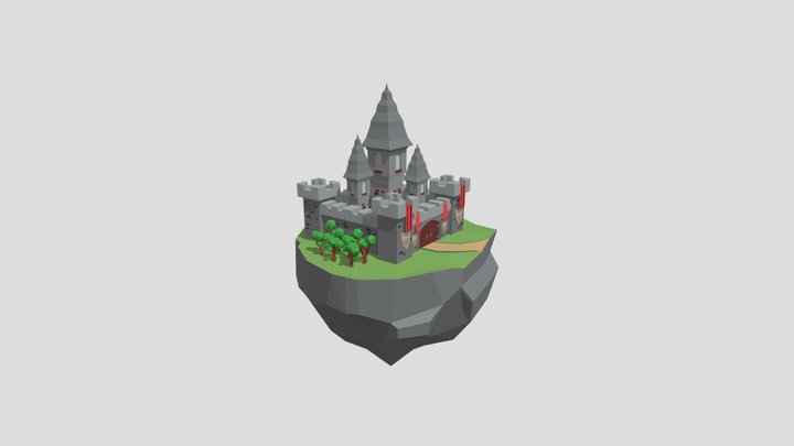 Castelinho Low Poly 3D Model