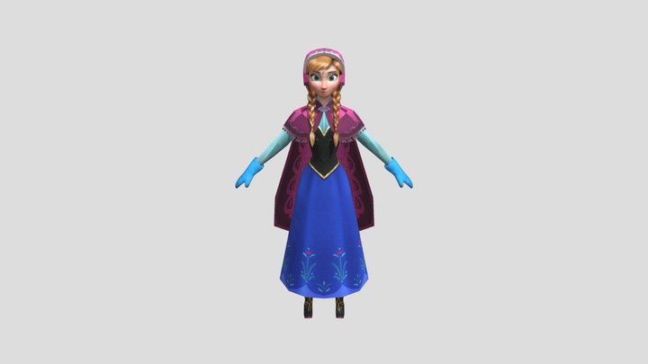 Anna (Frozen) – Gratis 3D-model STL