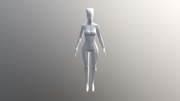 Low Poly- Female 3D Model