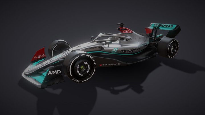F1 2022 Mercedes Livery 3D Model