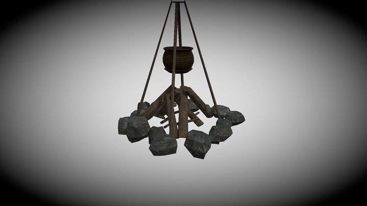Camp Fire 3D Model