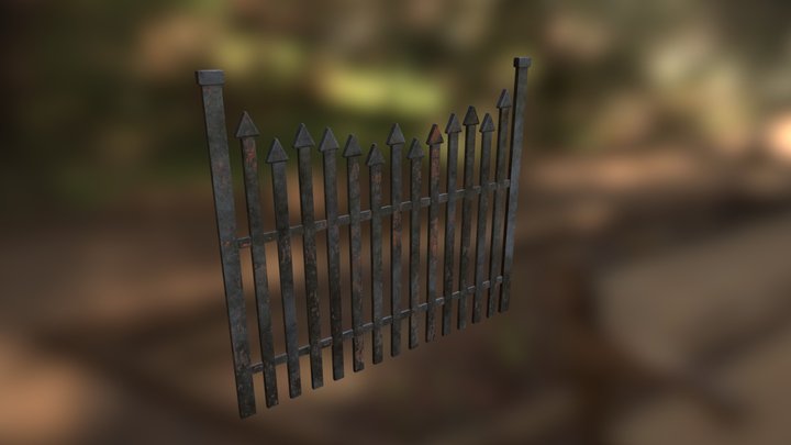 Metal Fence 2 3D Model