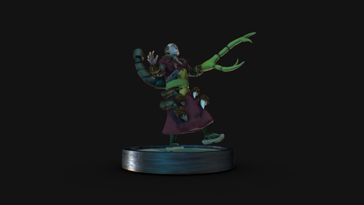 Arachneo Kendoka StyledPose 3D Model