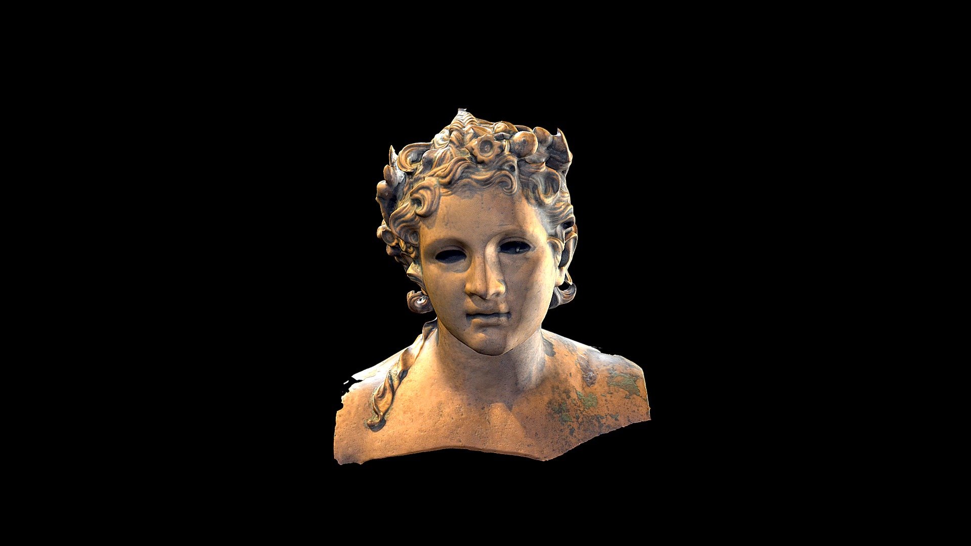 Head of the Xanten Boy - a Roman Bronze