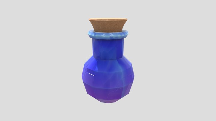 Low poly potion vial 3D Model