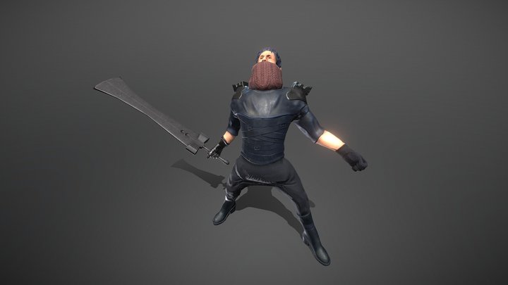 FF7 Zack's father FanMade Pose 3D Model