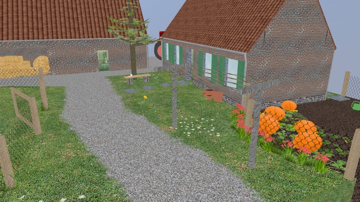 DAE Diorama retake – Small farm 3D Model