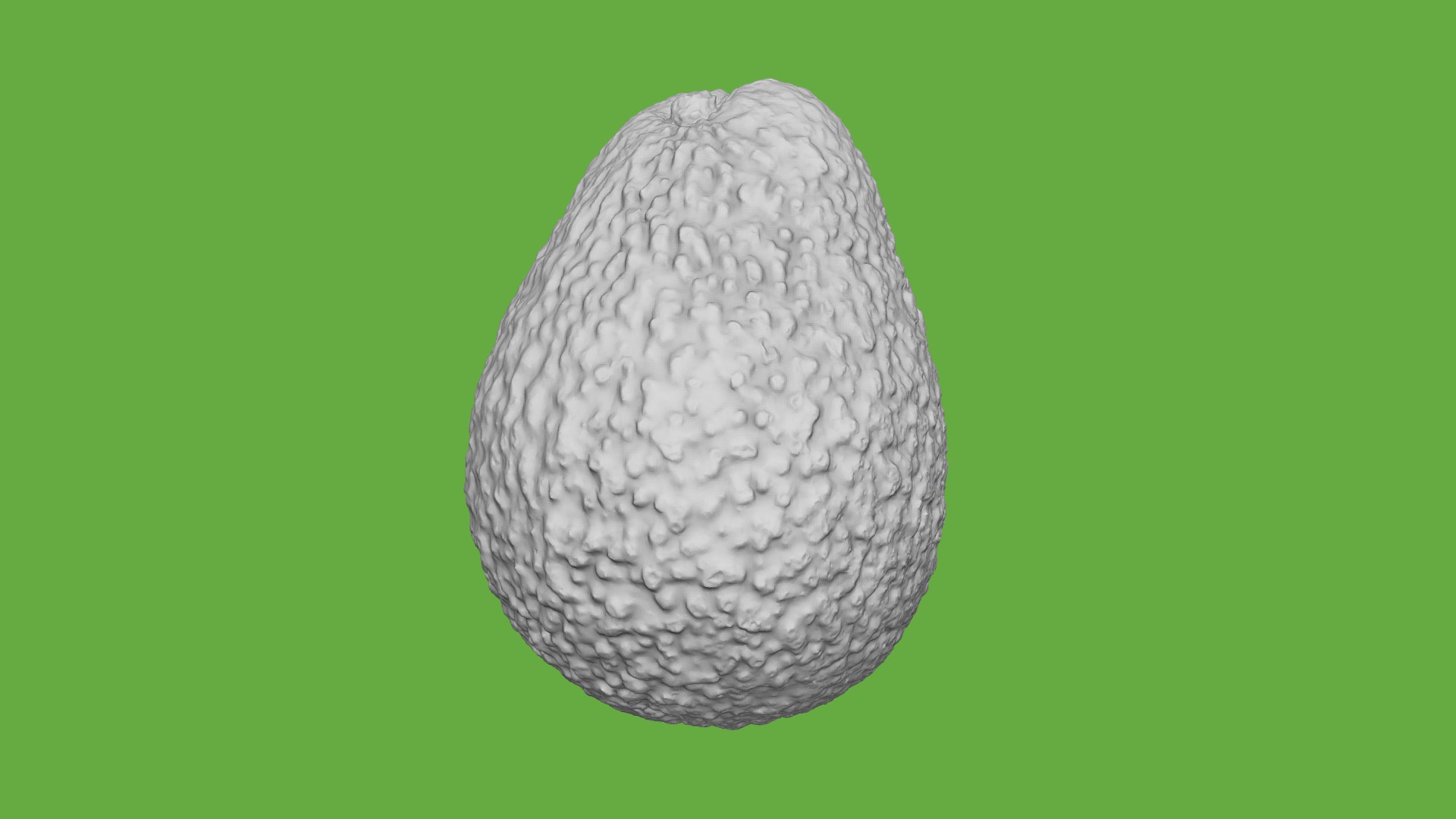3D model Avocado: 3D Print – Whole - This is a 3D model of the Avocado: 3D Print - Whole. The 3D model is about a white rock on a green background.