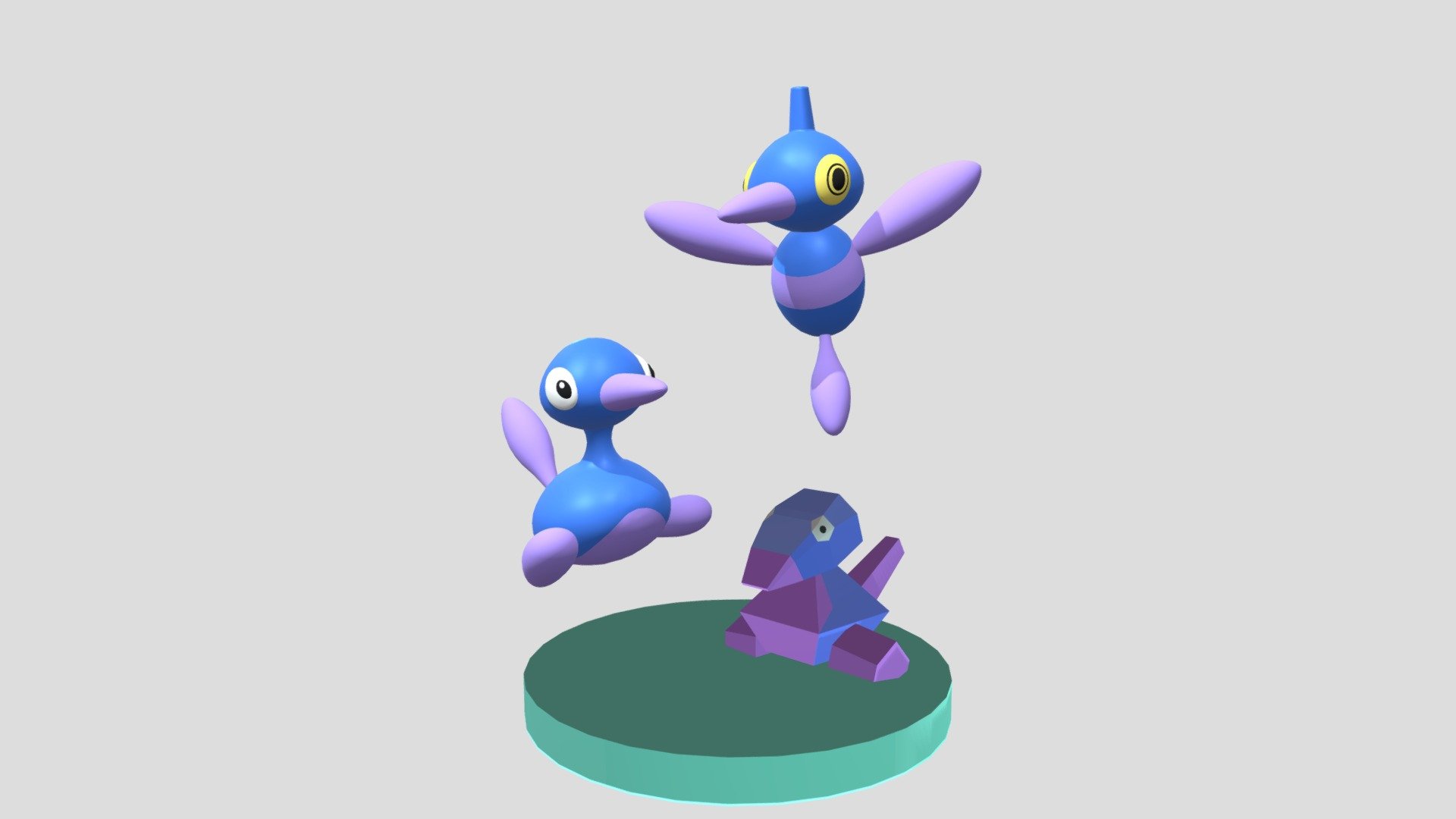 Porygon Family Shiny - 3D model by Ulrik_Selvik (@Nemi66) [ebbbac9 ...