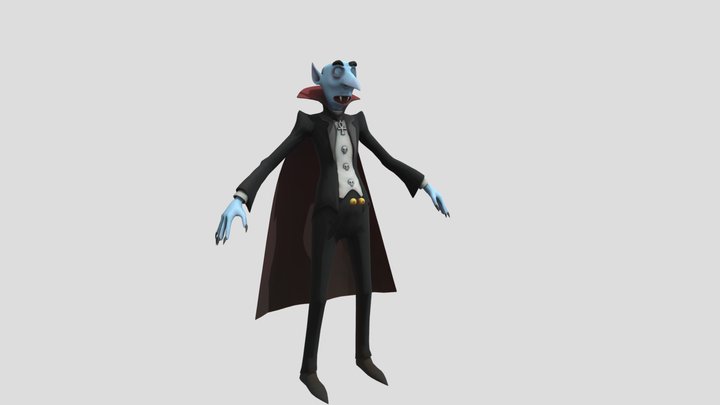 Vampire Neighbor Riggged 3D Model