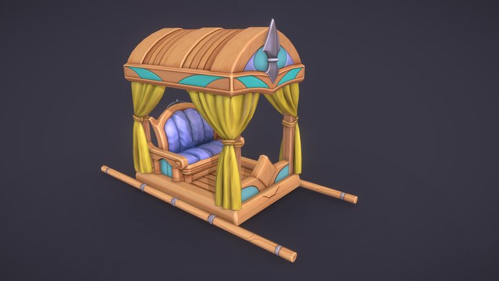 Cartoon palanquin 3D Model