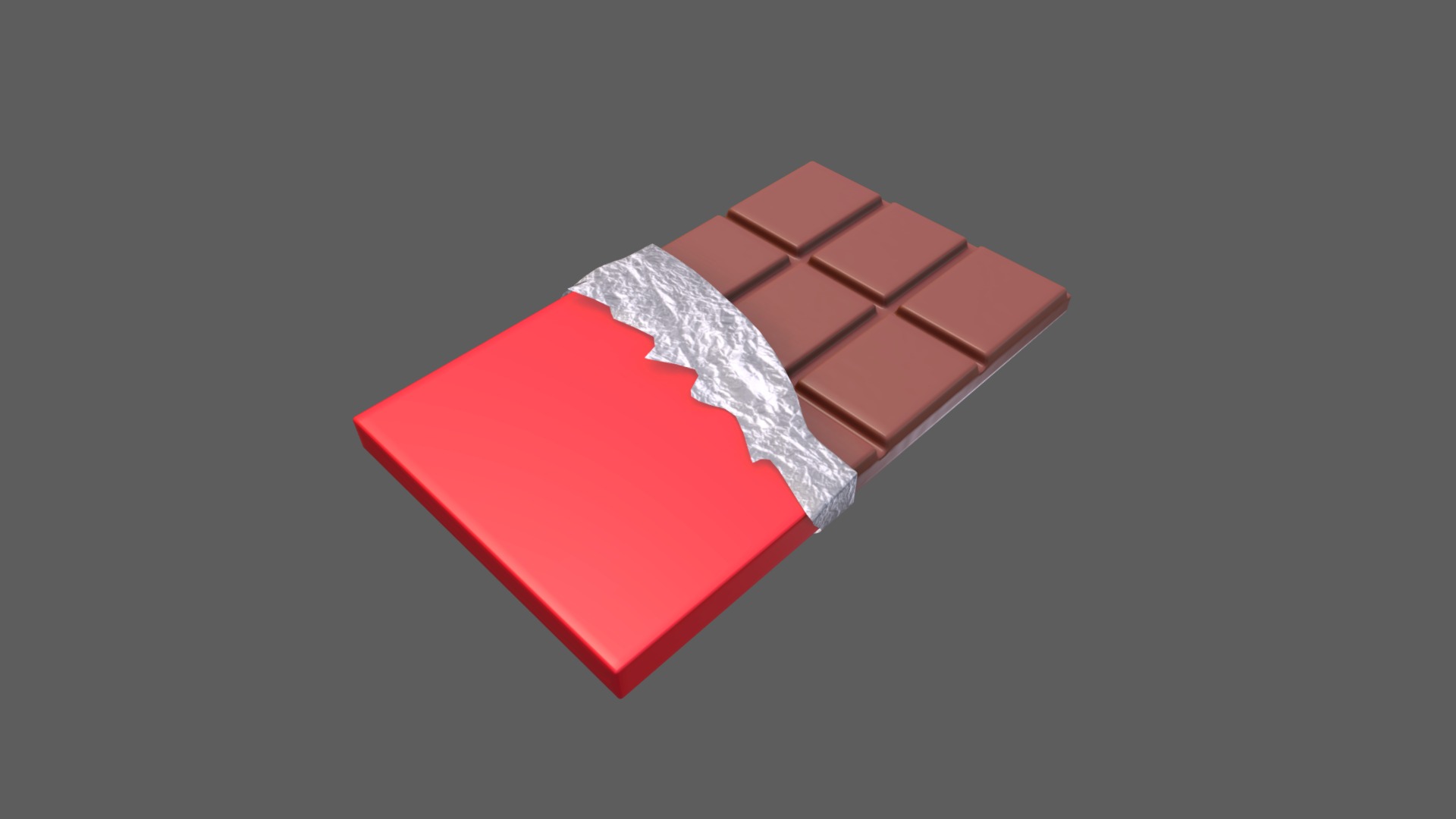 3D model Chocolate - This is a 3D model of the Chocolate. The 3D model is about a group of red cubes.