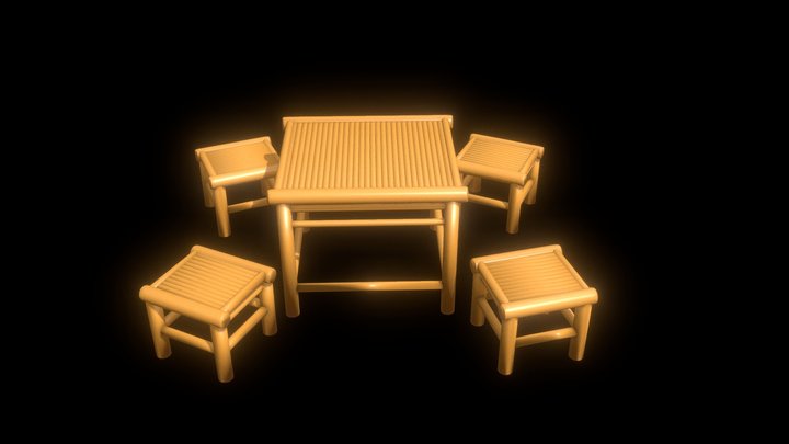 VIETNAMESE BAMBOO FURNITURE 3D Model