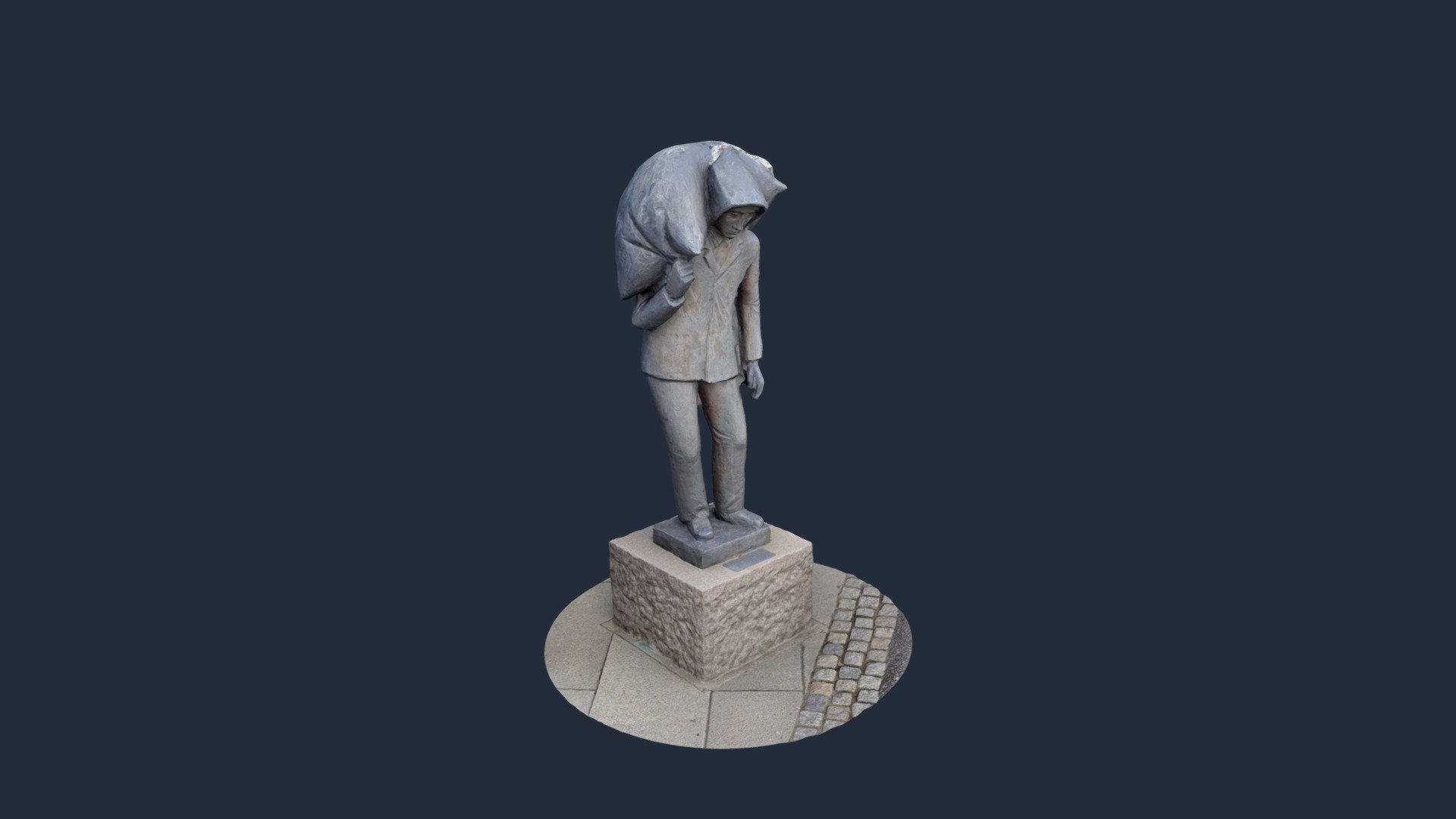 The Coffee-Man Statue — Sketchfab embed 3D viewer