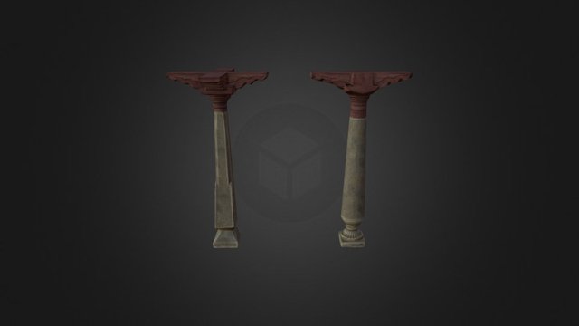 Traditional Pillars from a south Indian home 3D Model