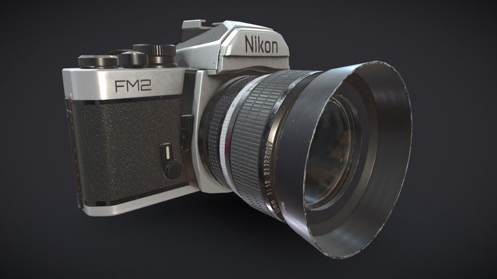 Nikon FM2 Camera 3D Model
