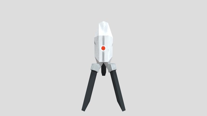 Low-Poly Turret from Portal 3D Model