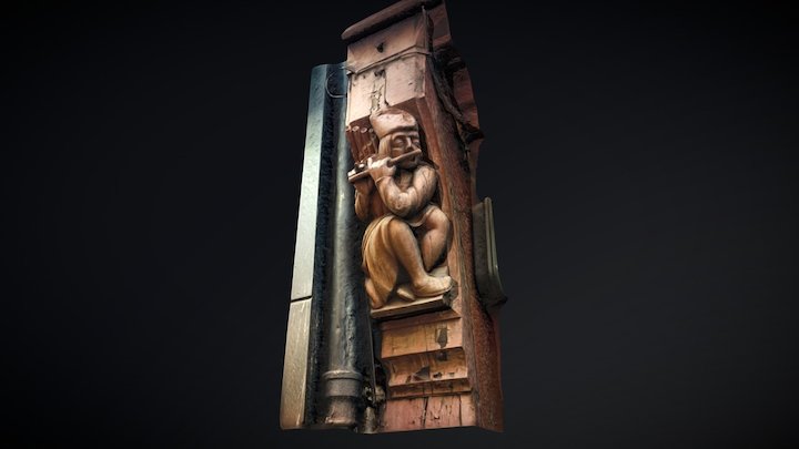 DETAIL - rue du gros horloge - Rouen 3D Model